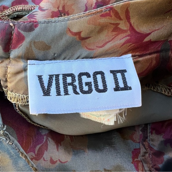 Vintage Virgo 80’s Multicolor Floral High Low Dress Women’s Size 6 - Picture 9 of 11